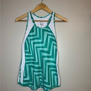 Nike Dri Fit Green Geometric Racerback Tank Small